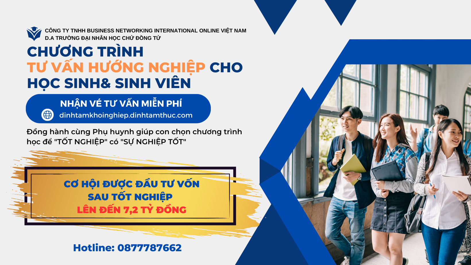 BNIO VIỆT NAM ĐỒNG HÀNH CÙNG PHỤ HUYNH GIÚP CON CHỌN CHƯƠNG TRÌNH HỌC ĐỂ “TỐT NGHIỆP” CÓ “SỰ NGHIỆP TỐT”