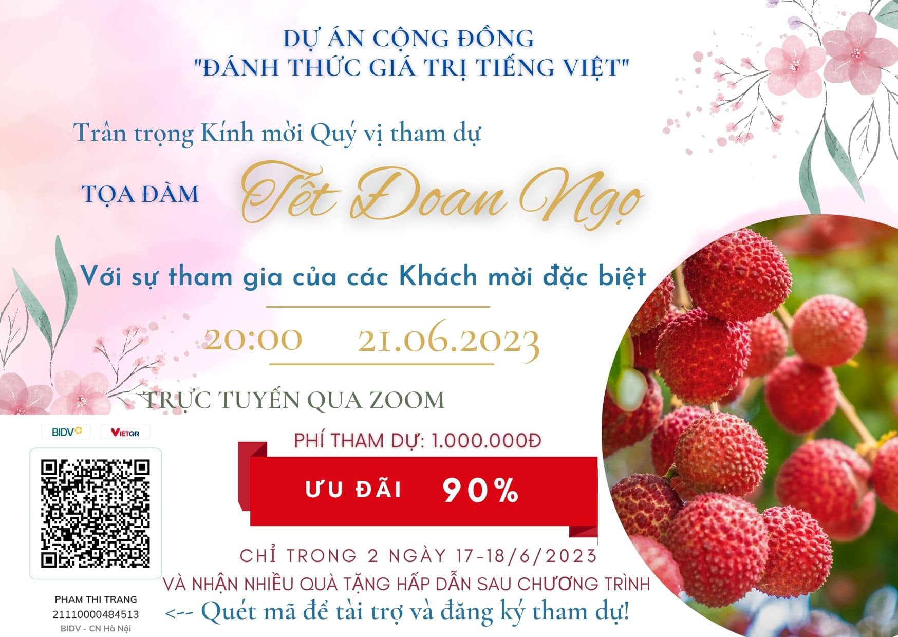CHƯƠNG TRÌNH ĐẶC BIỆT: ĐÁNH THỨC GIÁ TRỊ TIẾNG VIỆT – CHỦ ĐỀ: TẾT ĐOAN NGỌ