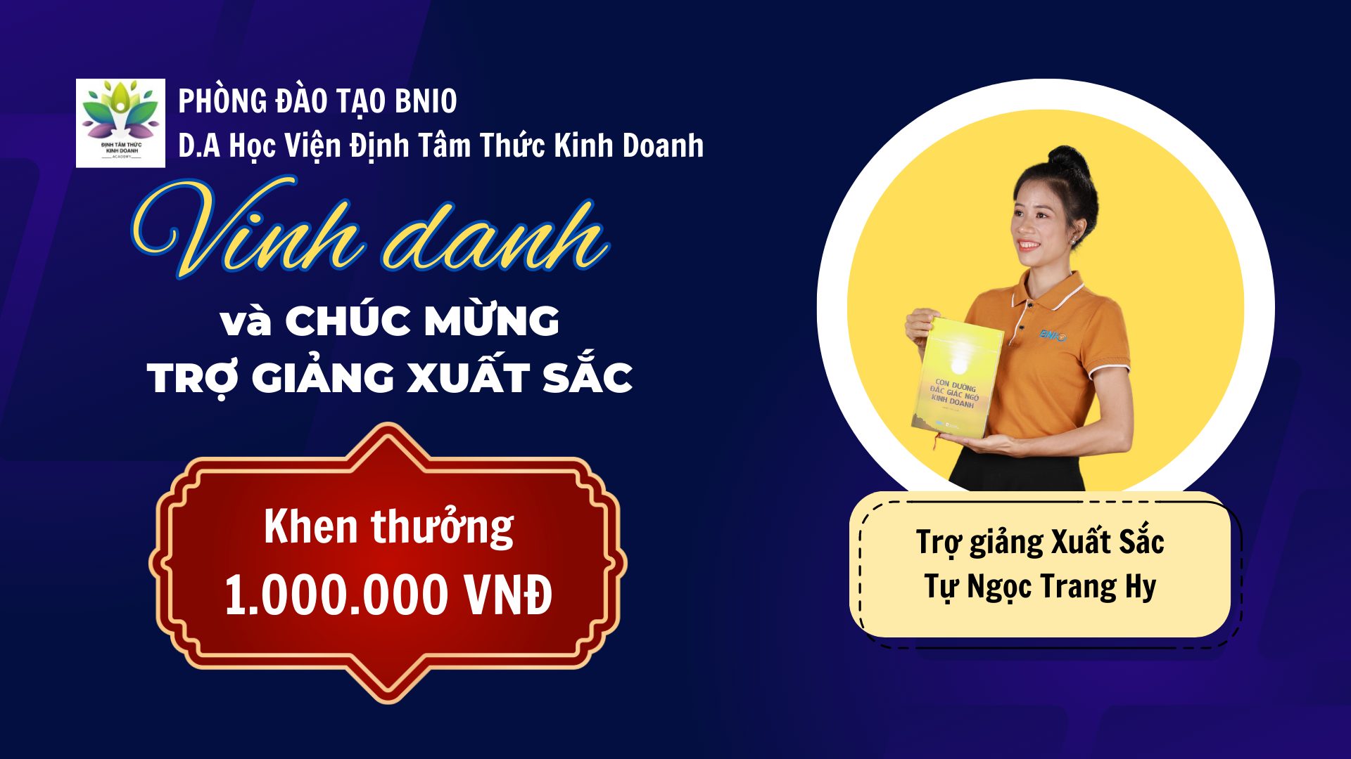 VINH DANH VÀ KHEN THƯƠNG TRỢ GIẢNG XUẤT SẮC