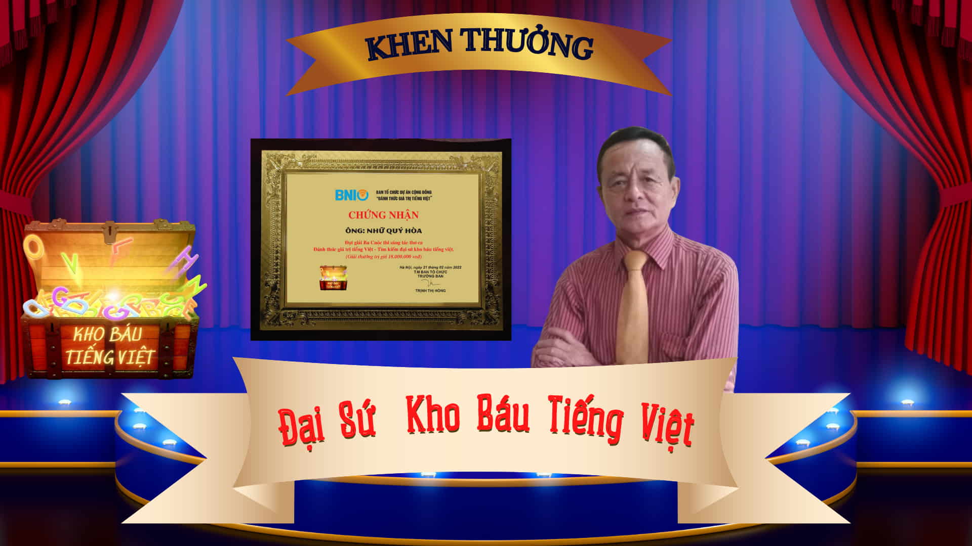 Đại sứ kho báu tiếng Việt – Nhữ Quý Hòa sau chung kết cuộc thi sáng tác thơ ca đánh thức giá trị tiếng Việt